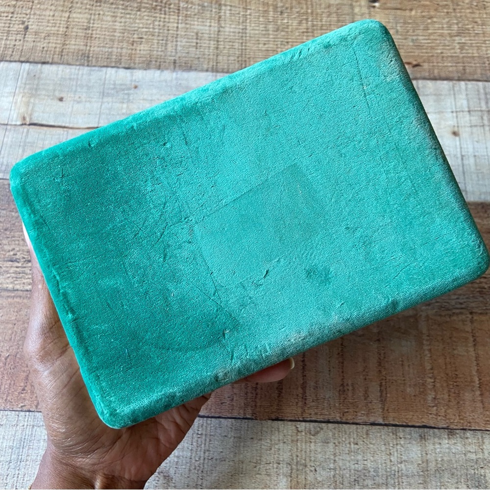 Vintage Velvet Mirrored Jewelry Box - Picture 3 of 8